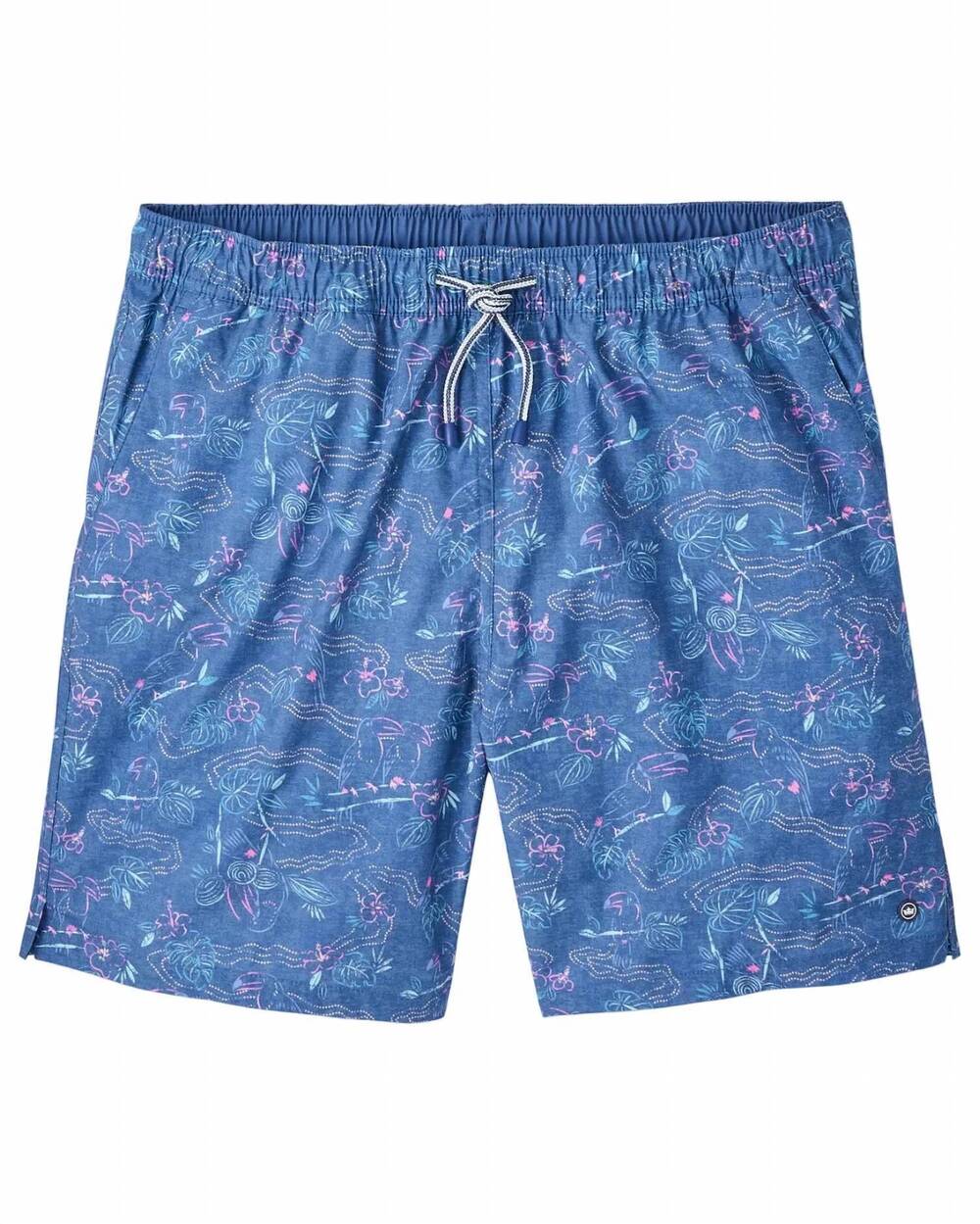 NEW PETER MILLAR men's rainforest swim trunk in windsor blue